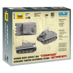 1:100 Zvezda 6205 Vācu smagais triecienlielgabals 'Sturmtiger'