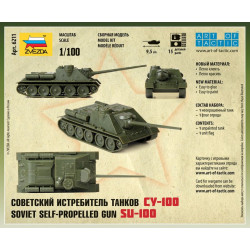 1:100 Zvezda 6211 - Pašgājējs lielgabals Su-100