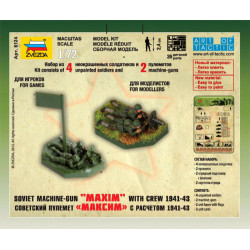 1:72 Zvezda 6104 Padomju ložmetējs Maxim ar apkalpi, 1941.–1943. g.