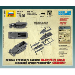 1:100 Zvezda 6127 - Sd.Kfz. 251/1 Ausf. B Hanomag German Armored Carrier