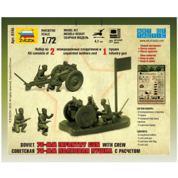 1:72 Zvezda 6145 Padomju 76 mm pulka lielgabals ar apkalpi