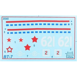 1:35 Zvezda 3545 - BT-7 padomju vieglais tanks