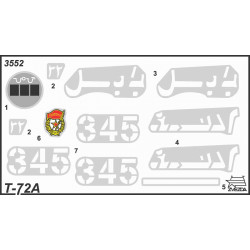 1:35 Zvezda 3552 - Krievijas galvenais kaujas tanks T-72A