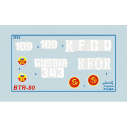 1:35 Zvezda 3558 - BTR-80 Krievijas bruņutransportieris