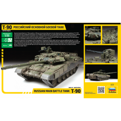 1:35 Zvezda 3573 - Krievijas galvenais kaujas tanks T-90