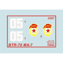 1:35 Zvezda 3587 - BTR-70 ar MA-7 torni krievu bruņutransportieris