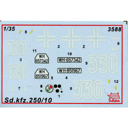 1:35 Zvezda 3588 Sd.Kfz 251/10 B HANOMAG Vācu bruņutransportieris ar 37 mm lielgabalu