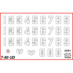1:35 Zvezda 3591 - T-80UD krievu galvenais kaujas tanks