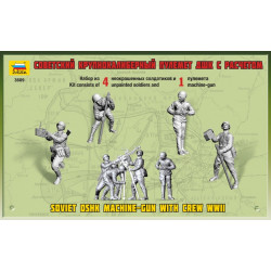 1:35 Zvezda 3609 Padomju DShK ar apkalpi Otrā pasaules kara laikā