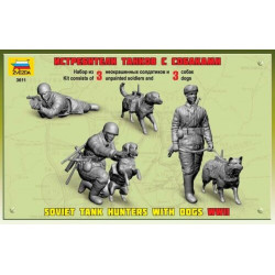 1:35 Zvezda 3611 - Tanku iznīcinātāji ar suņiem WW II