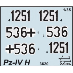 1:35 Zvezda 3620 - Panzer IV Ausf.H Vācu vidēja lieluma tanks