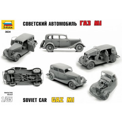 1:35 Zvezda 3634 - GAZ M1 Padomju automašīna