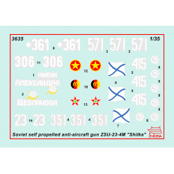 1:35 Zvezda 3635 - ZSU-23-4M 'Shilka' Padomju pašgājējs pretgaisa lielgabals
