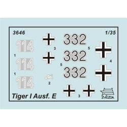 1:35 Zvezda 3646 - Vācu smagais tanks T-VI TIGER I Ausf. E (Early Production)