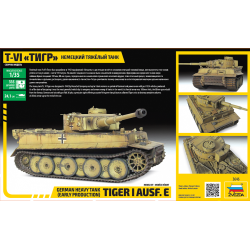 1:35 Zvezda 3646 - Vācu smagais tanks T-VI TIGER I Ausf. E (Early Production)