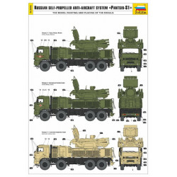1:35 Zvezda 3698 'Pantsir S-1' SA-22 'Greyhound' krievu pretgaisa sistēma