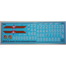 1:35 Zvezda 3630 Krievijas pašgājēja 152 mm artilērijas vienība Msta-S MSTA-S
