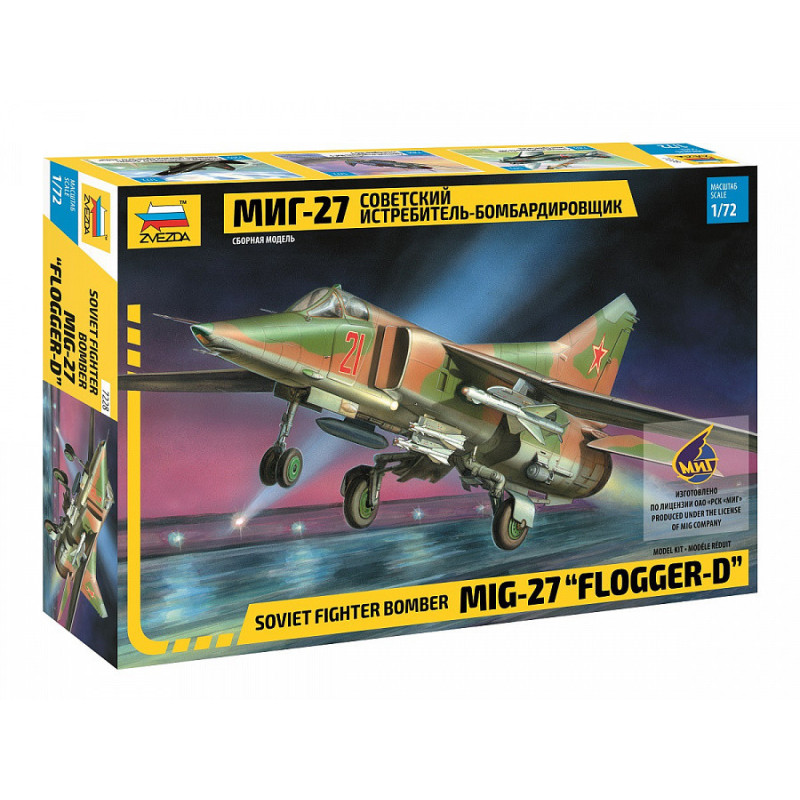 1:72 Zvezda 7228 МиГ-27 / MiG-27 FLOGGER-D Soviet Fighter-Bomber