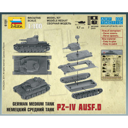 1:100 Zvezda 6151 - Vācu vidējā tvertne Pz.Kpfw.IV Ausf. D