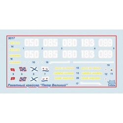 1:700 Zvezda 9017 Krievijas kodolraķešu kreiseris "Pjotrs Veļikij"