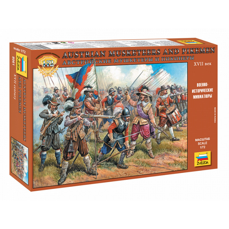 1:72 Zvezda 8061 - Austrian Musketeers and Pikemen 17th Century