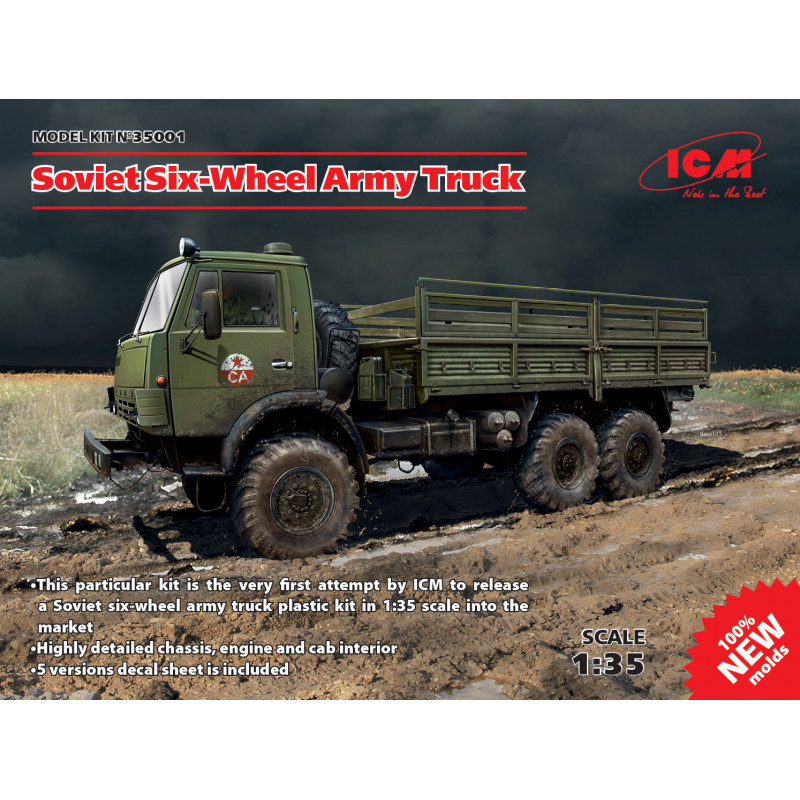 1:35 ICM 35001 - Kamaz-4310 Soviet Six-Wheel Army Truck