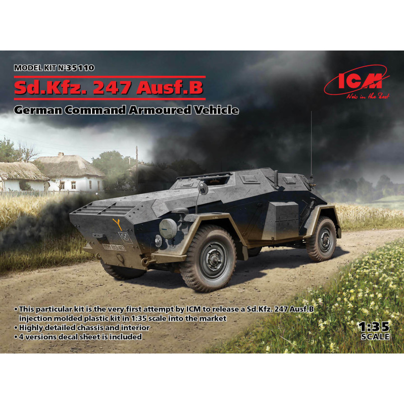 1:35 ICM 35110 - Sd.Kfz. 247 Ausf.B German Command Armoured Vehicle