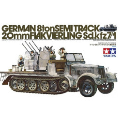 1:35 Tamiya 35050 - German Half Track Sd.Kfz. 7/1 with 20mm Flakvierling & 5 figures