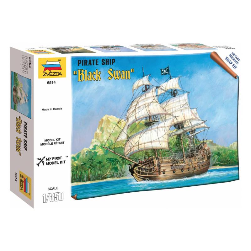 1:350 Zvezda 6514 - Pirātu kuģis "Black Swan"