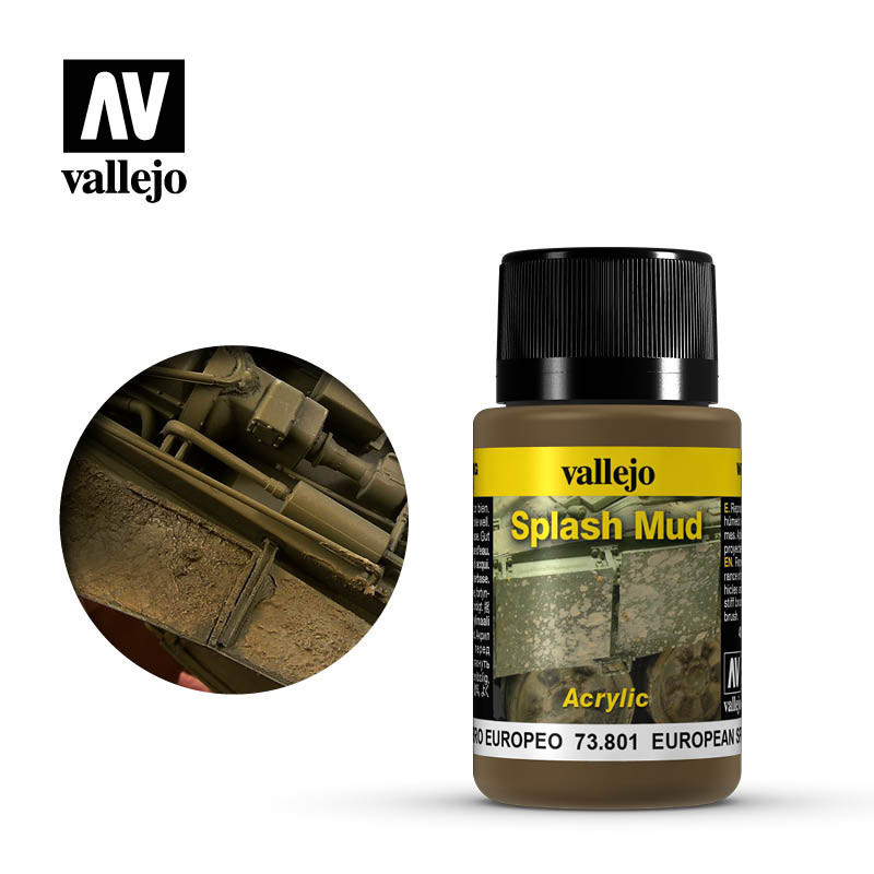 Vallejo Weathering Effects 73.801 - Dubļu šļakatas Eiropa, 40 ml.