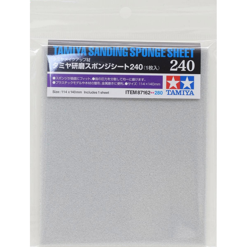 Tamiya 87162 - Slīpēšanas sūklis 240 - Sanding Sponge Sheet 240