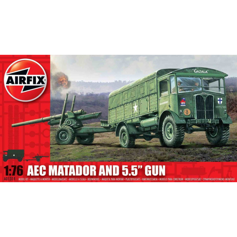 1:76 Airfix 01314 - AEC Matador & 5.5 Inch Gun