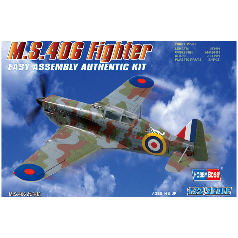 1:72 Hobby Boss 80235 - MS-406 French Fighter WW II