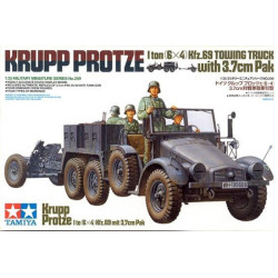 1:35 Tamiya 35259 - Krupp Protze 1t 6x4 Kfz.69 with 3,7cm Pak with 4 Figures