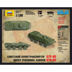 1:100 Zvezda 7401 - BTR 80 padomju bruņutransportieris