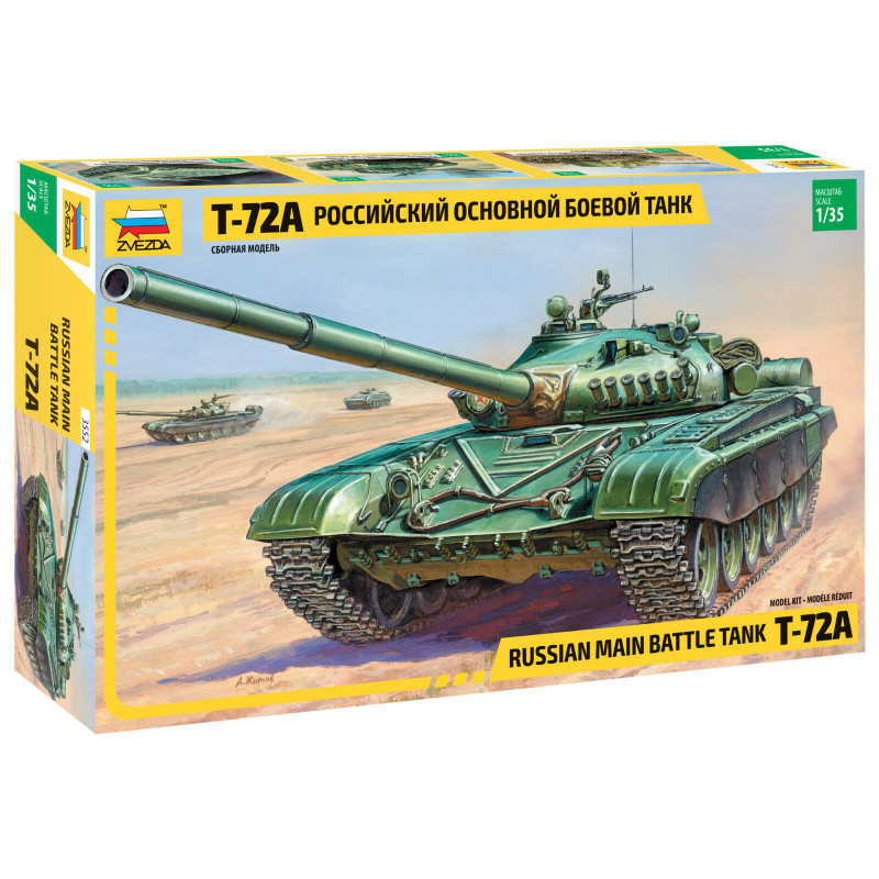 1:35 Zvezda 3552 - Krievijas galvenais kaujas tanks T-72A