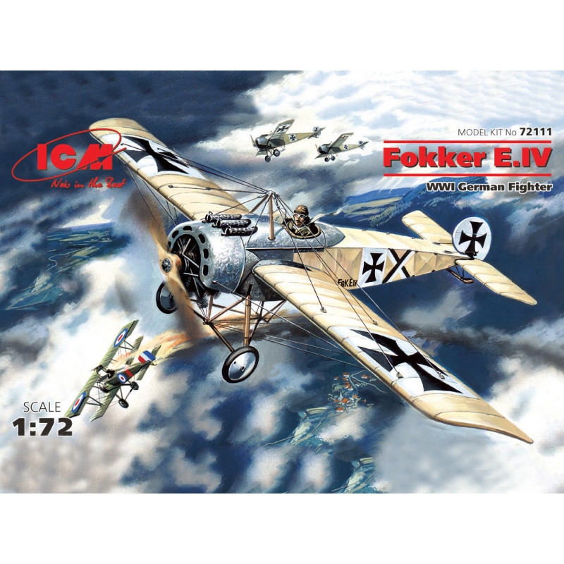 1:72 ICM 72111 - Fokker E.IV WWI German Fighter