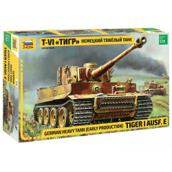 1:35 Zvezda 3646 - Vācu smagais tanks T-VI TIGER I Ausf. E (Early Production)