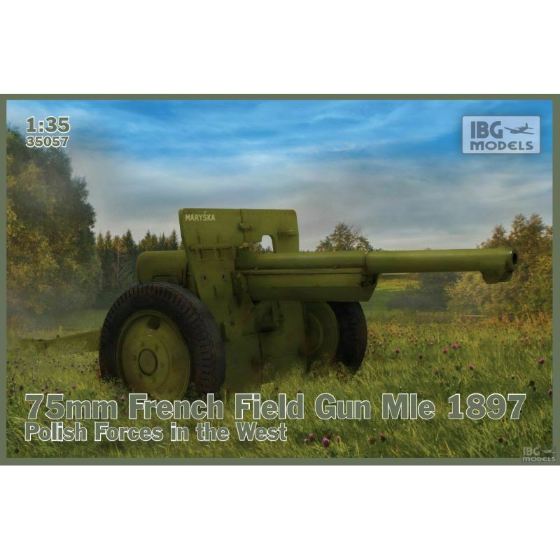 1:35 IBG Models 35057 - 75mm French Field Gun Mle 1897 – Polish Forces in the West