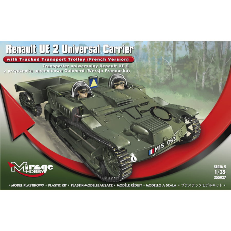 1:35 Mirage Hobby 355027 - Renault UE 2 Universal Carrier with Guicherd tracked trailer