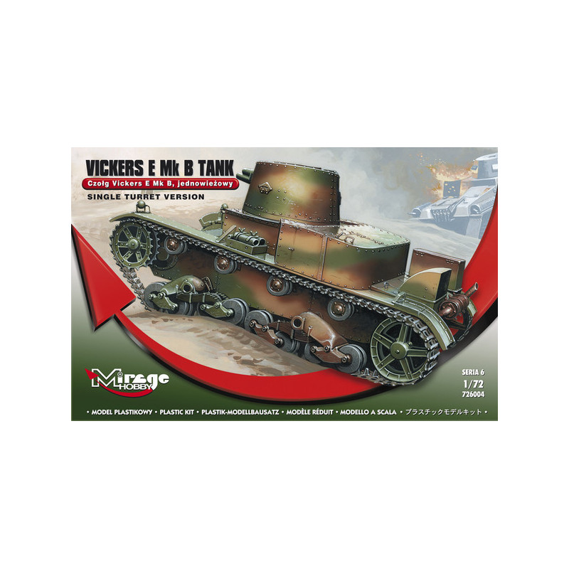 1:72 Mirage Hobby 726004 - Vickers E Mk.B Light Tank Single Turret Version