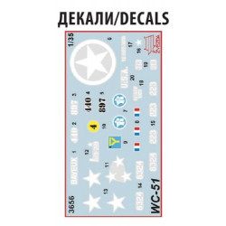 1:35 Zvezda 3656 - Amerikāņu armijas transportlīdzeklis 3/4T Vehicle Dodge WC-51 "Beep"