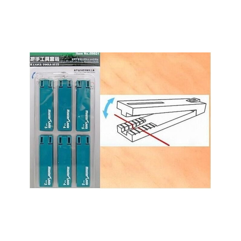 Trumpeter 09921 - Stiepļu liekējs (margu veidošanai, 3mm, 4mm un 5mm, 6 gab.) - Handle Tools Suit