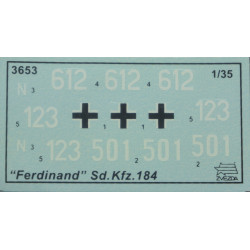 1:35 Zvezda 3653 Ferdinand Sd.Kfz.184 Vācu tanku iznīcinātājs