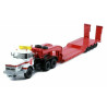 1:43 IXO TTR024 - Berliet TB 015 M3 6x4 tractor truck, 1960 with low loader trailer, red-white