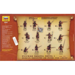 1:72 Zvezda 8049 - Pētera I krievu kājnieki 1698-1725