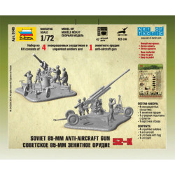 1:72 Zvezda 6148 Padomju 85 mm pretgaisa lielgabals 52-K