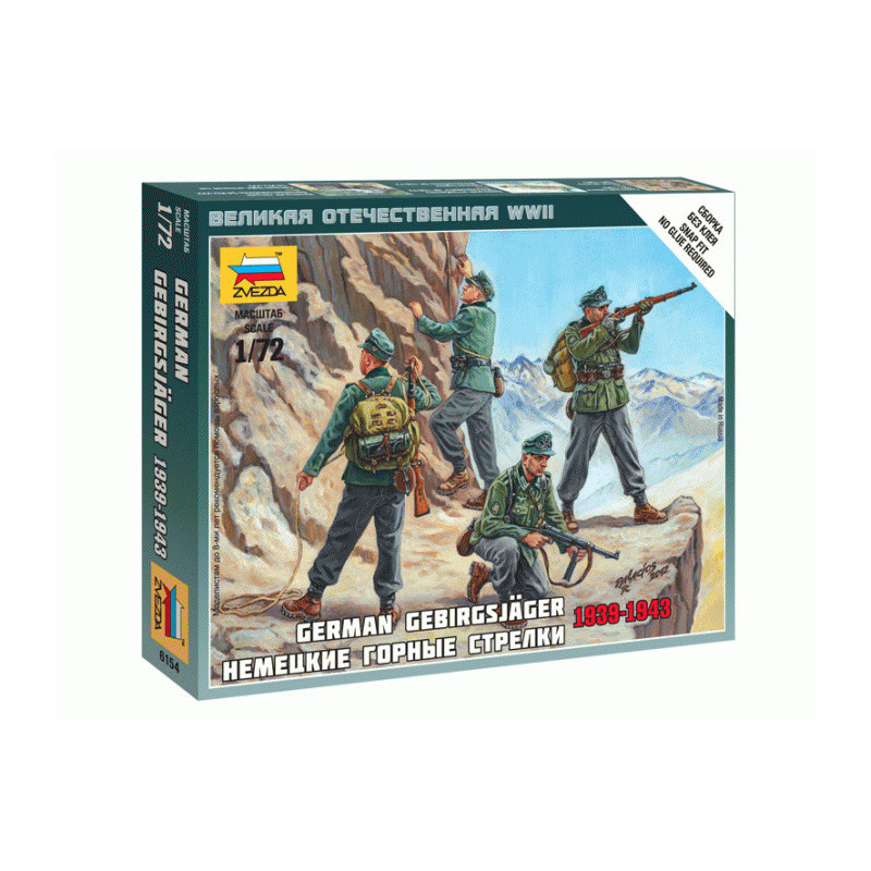 1:72 Zvezda 6154 - Vācu kalnu strēlnieki 1939.–1943. g.