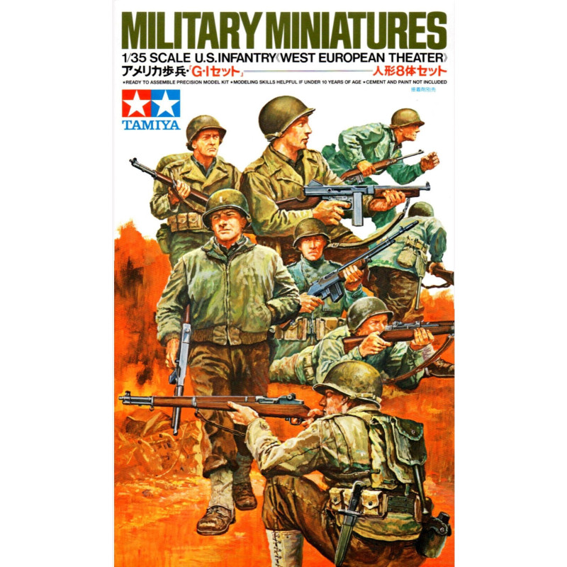 1:35 Tamiya 35048 - Американские пехотинцы в Европе, 8 фигур