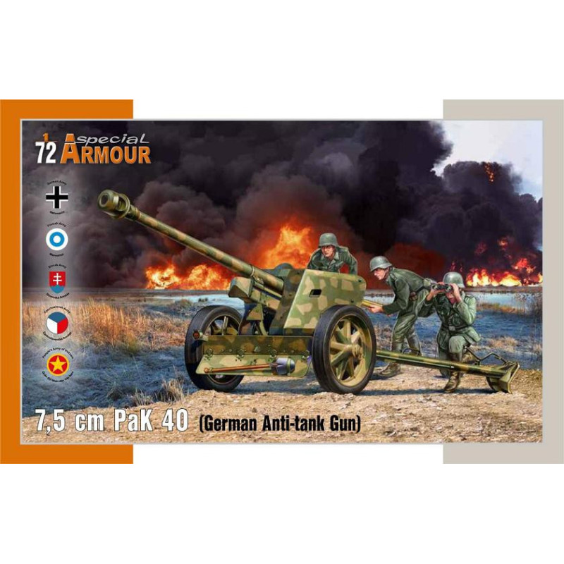 1:72 Special Hobby SA72025 - 7,5 cm PaK 40 German Anti-tank Gun
